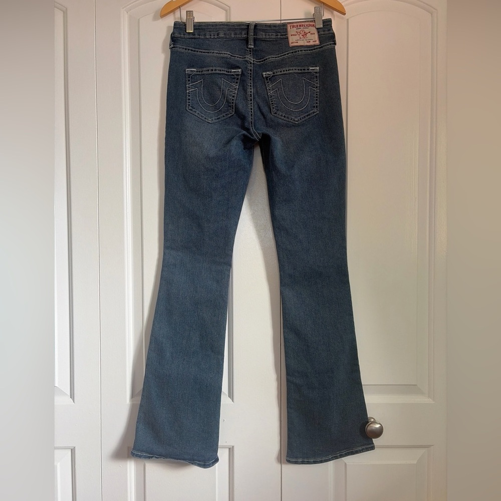 True Religion Becca Bootcut Jeans Womens 28 Medium Wash Mid Rise Y2K Flare Denim - Picture 4 of 16